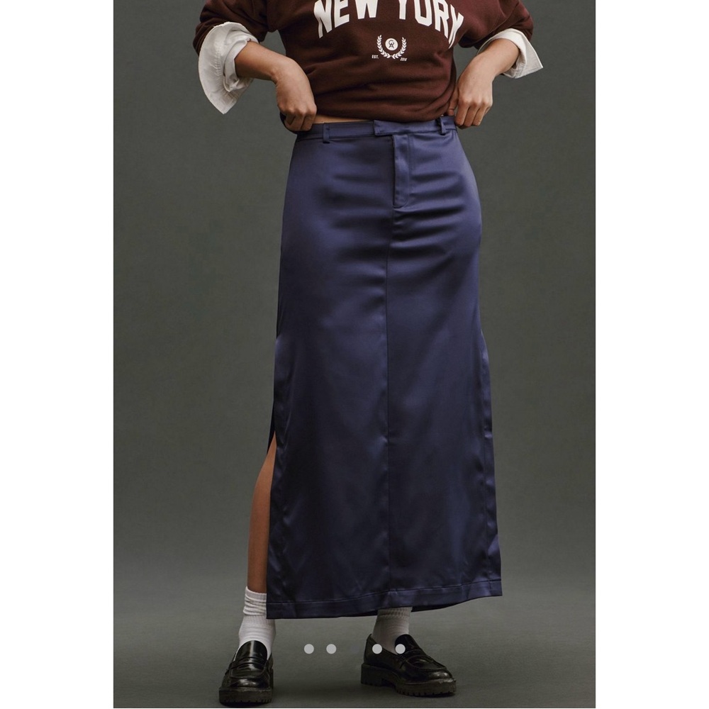 Maeve | Sateen Trouser Skirt - Picture 3 of 7